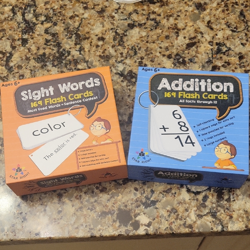 Sight Words and Addition Flash Cards Set